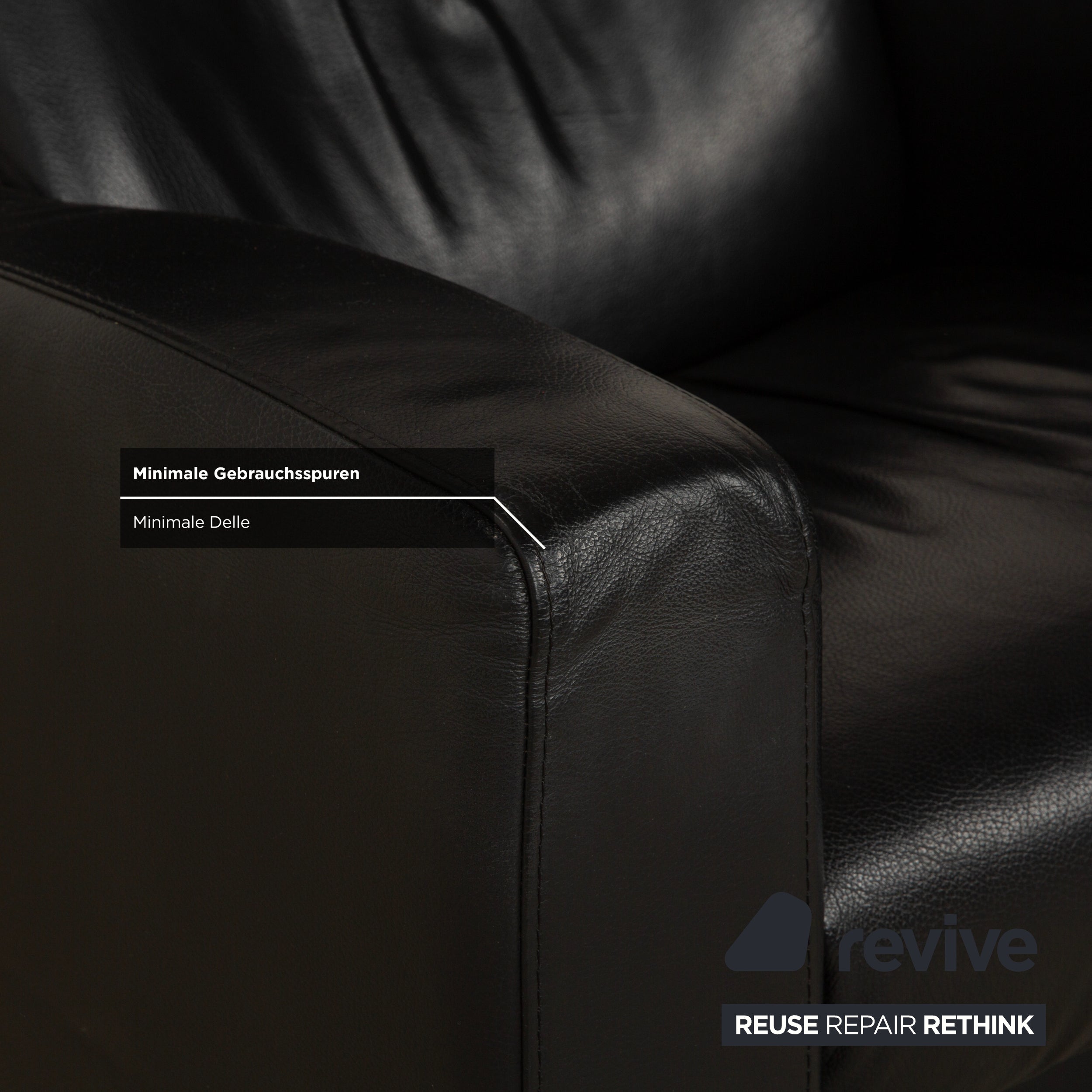 Fauteuil Stressless Arion en cuir noir 2x à commande manuelle