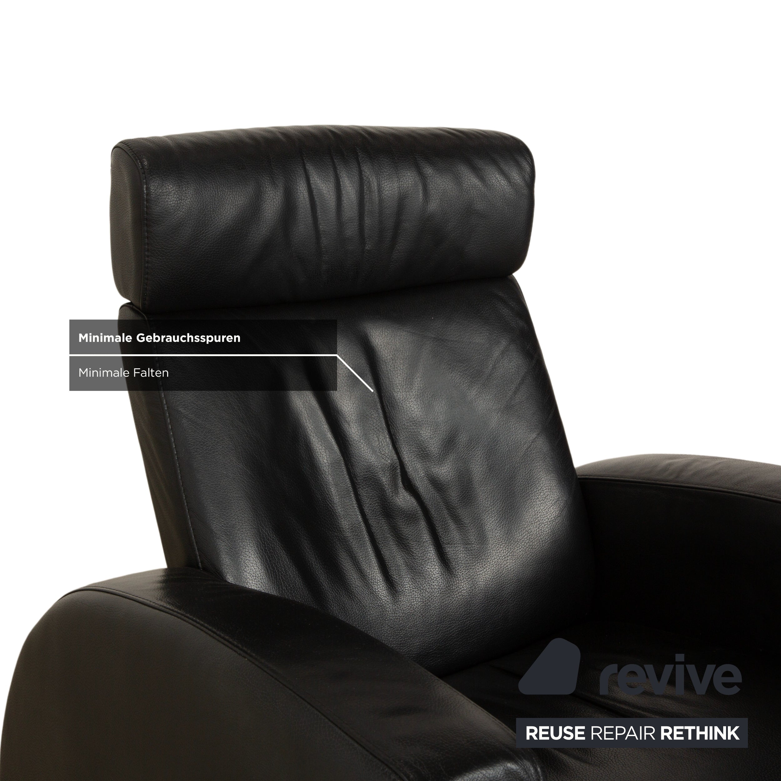 Fauteuil Stressless Arion en cuir noir 2x à commande manuelle
