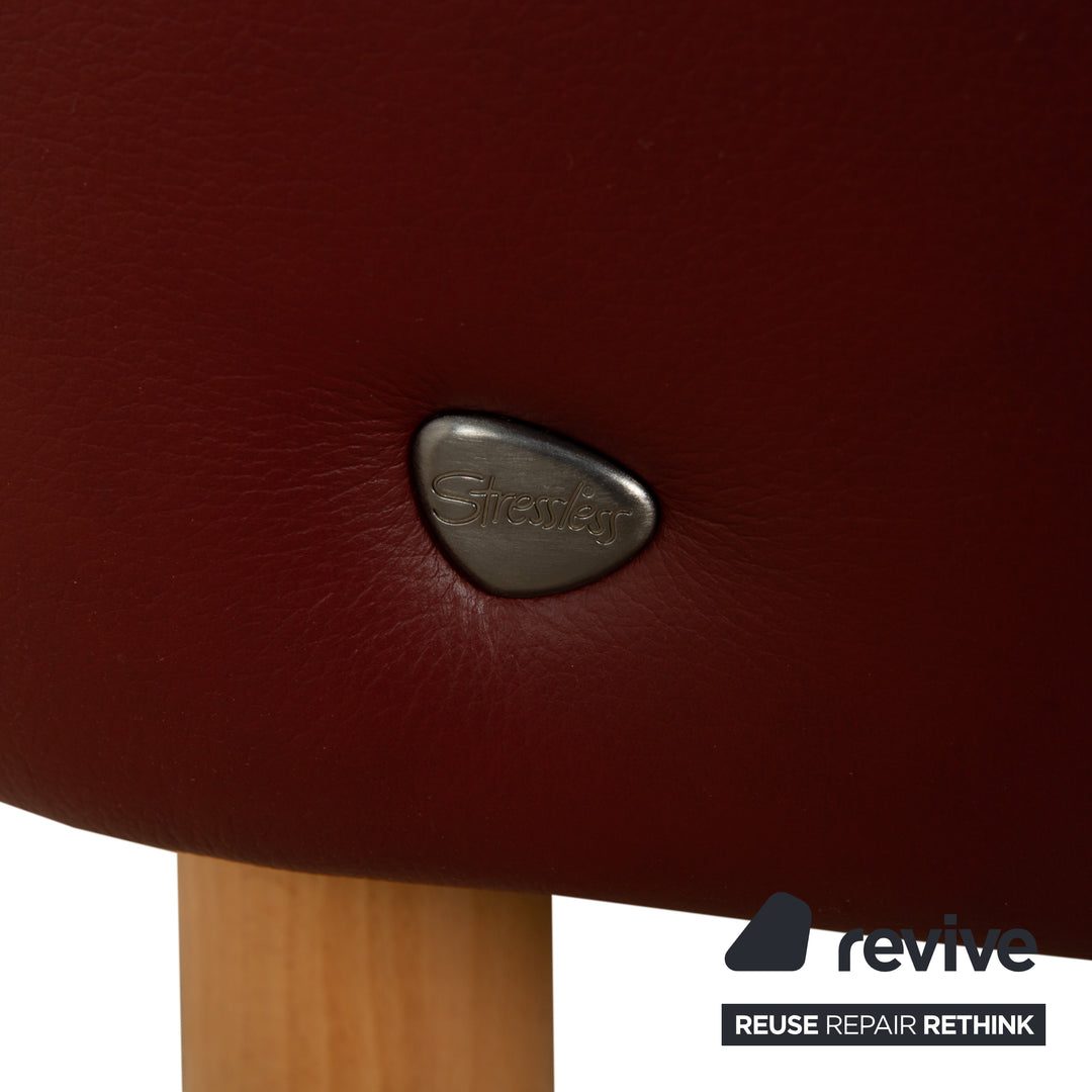 Stressless Arion Leder Dreisitzer Rot Dunkelrot Sofa Couch manuelle Funktion