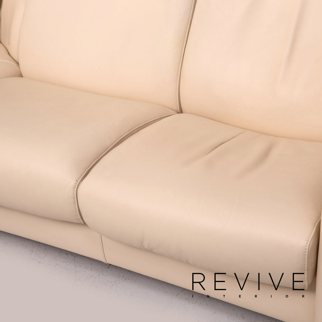 Stressless Arion leather set cream 1x corner sofa 1x coffee table 2x stool 1x side table relaxation function function