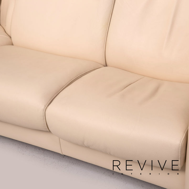 Stressless Arion leather set cream 1x corner sofa 1x coffee table 2x stool 1x side table relaxation function function