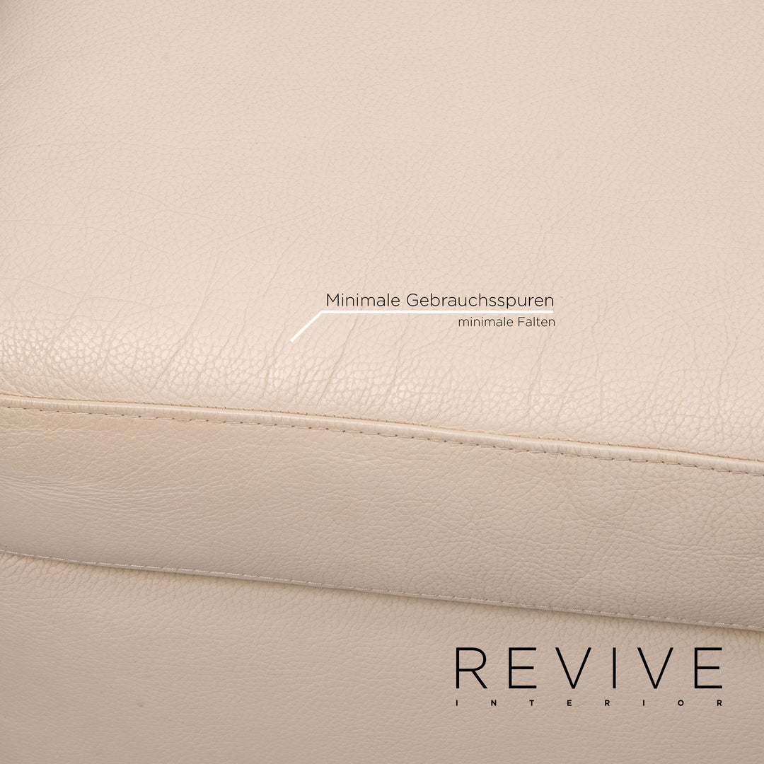 Stressless Arion leather set cream 1x corner sofa 1x coffee table 2x stool 1x side table relaxation function function