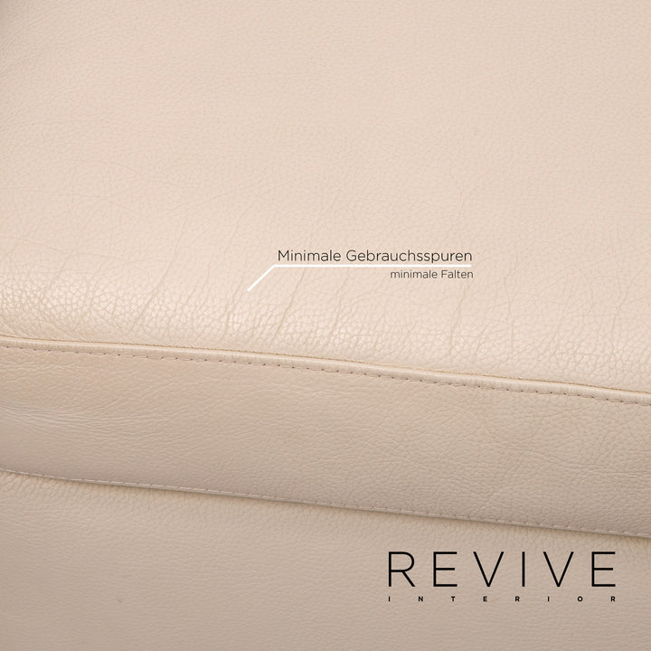 Stressless Arion leather set cream 1x corner sofa 1x coffee table 2x stool 1x side table relaxation function function