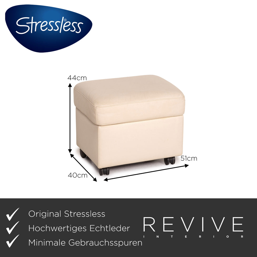 Stressless Arion leather set cream 1x corner sofa 1x coffee table 2x stool 1x side table relaxation function function