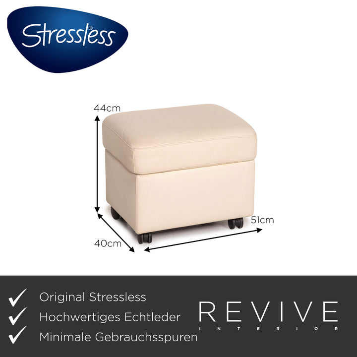 Stressless Arion leather set cream 1x corner sofa 1x coffee table 2x stool 1x side table relaxation function function