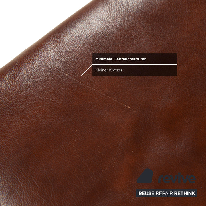 Stressless Arion Leder Holz Hocker Braun Rollen