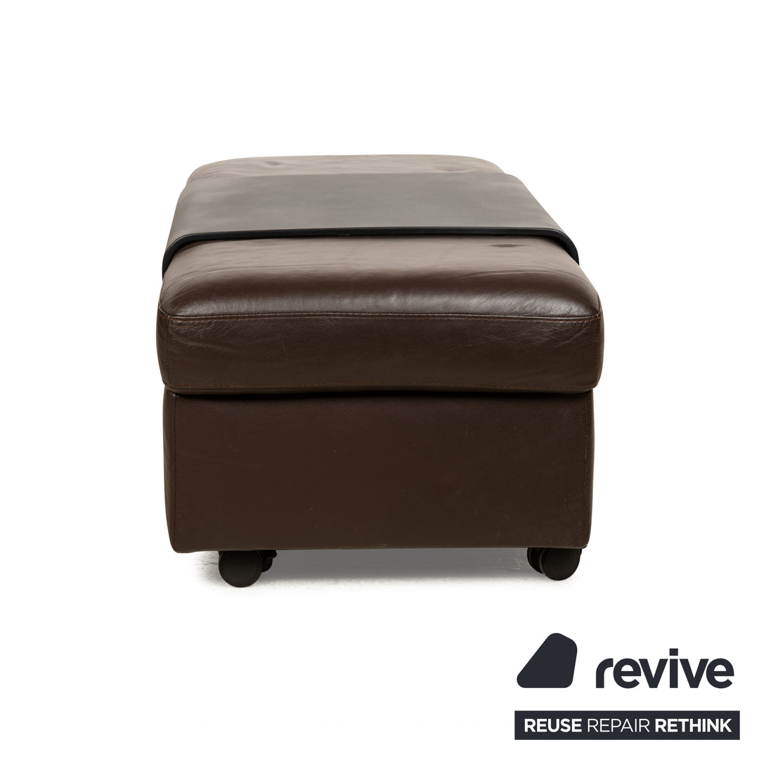 Stressless Arion Leder Hocker Dunkelbraun manuelle Funktion