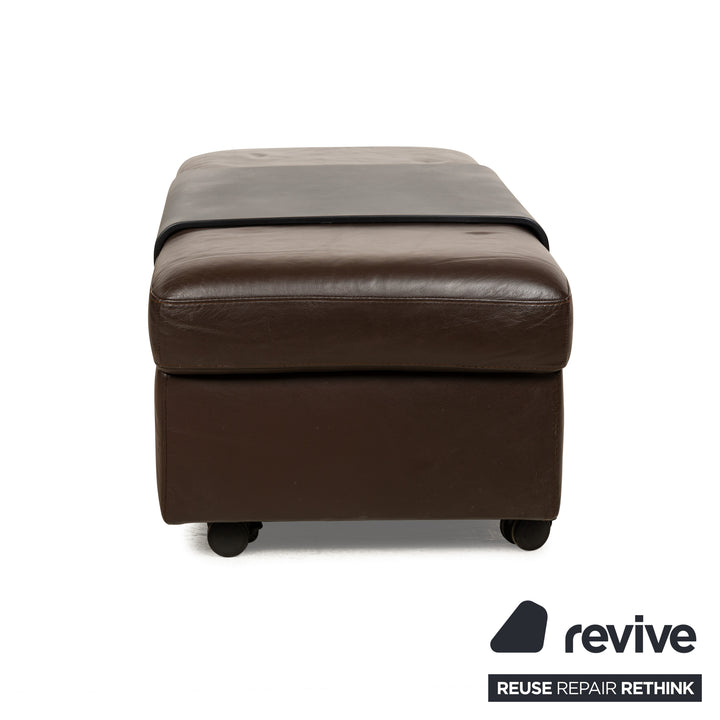 Stressless Arion Leder Hocker Dunkelbraun manuelle Funktion