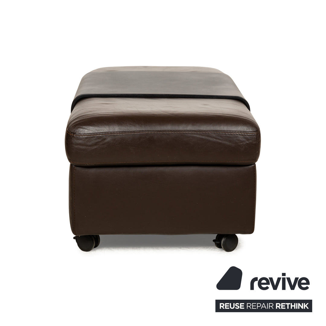 Stressless Arion Leder Hocker Dunkelbraun manuelle Funktion