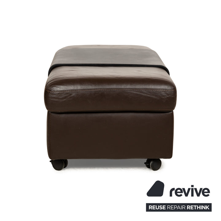 Stressless Arion Leder Hocker Dunkelbraun manuelle Funktion