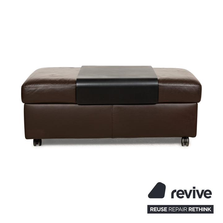 Stressless Arion Leder Hocker Dunkelbraun manuelle Funktion