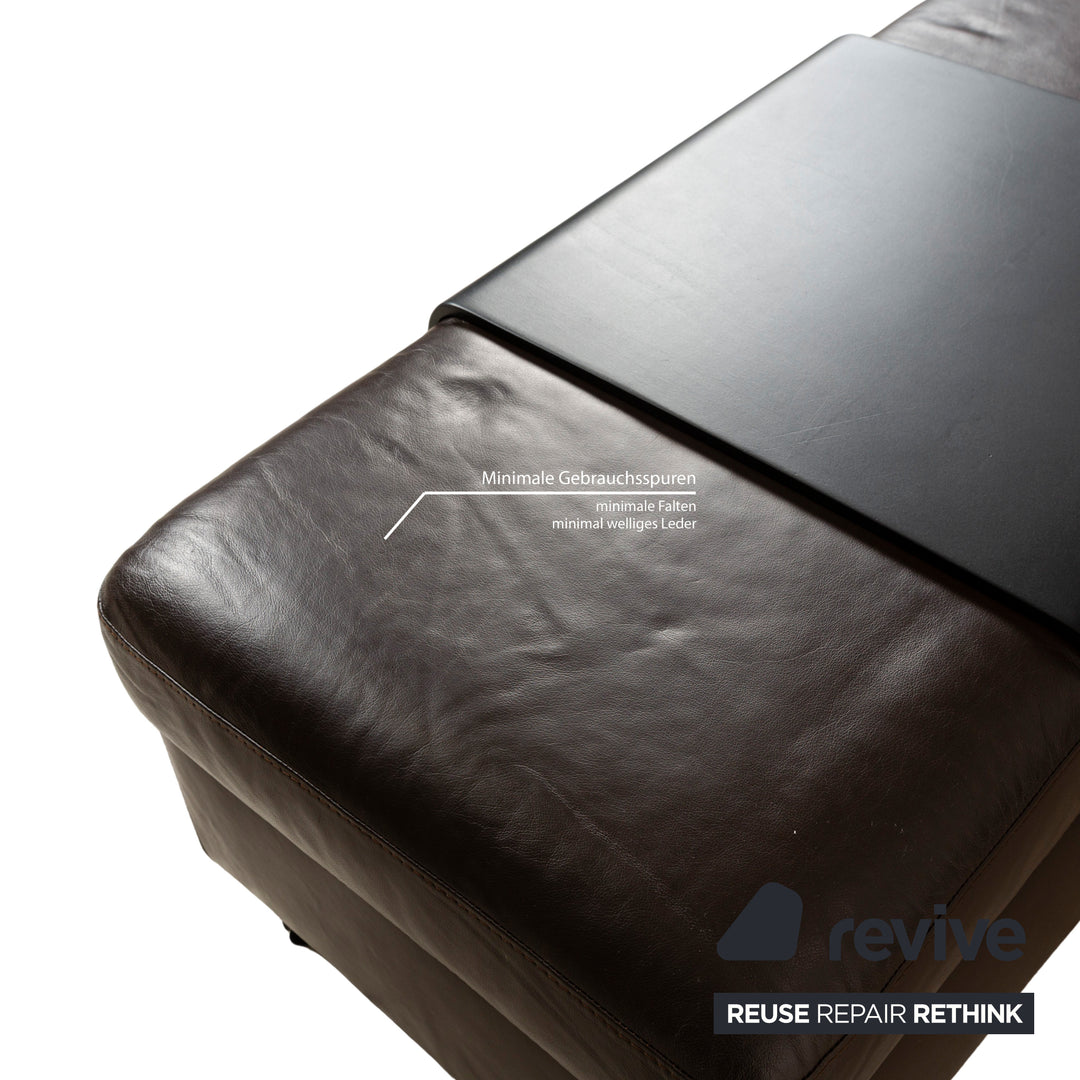 Stressless Arion Leder Hocker Dunkelbraun manuelle Funktion