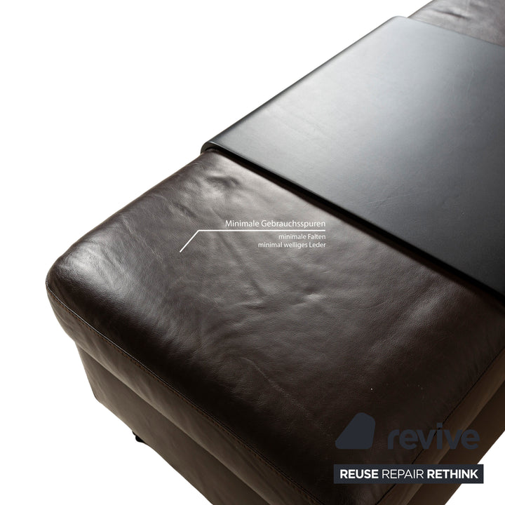 Stressless Arion Leder Hocker Dunkelbraun manuelle Funktion