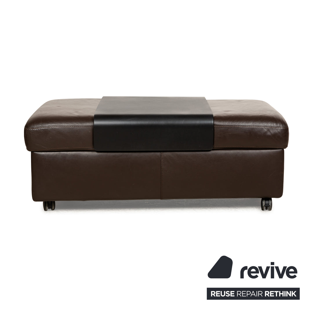 Stressless Arion Leder Hocker Dunkelbraun manuelle Funktion