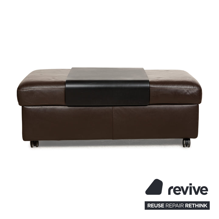 Stressless Arion Leder Hocker Dunkelbraun manuelle Funktion