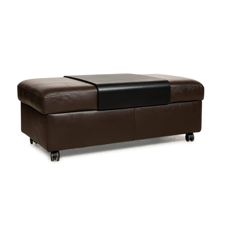 Stressless Arion Leder Hocker Dunkelbraun manuelle Funktion