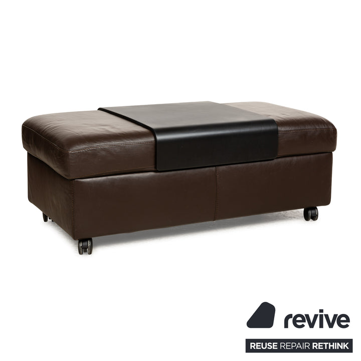 Stressless Arion Leder Hocker Dunkelbraun manuelle Funktion