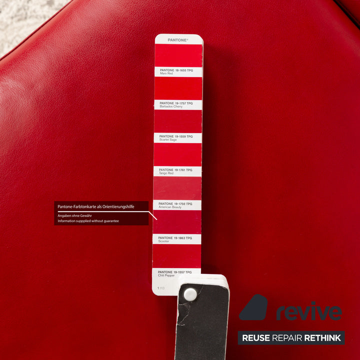 Stressless Arion Leder Hocker Rot manuelle Funktion Staufach