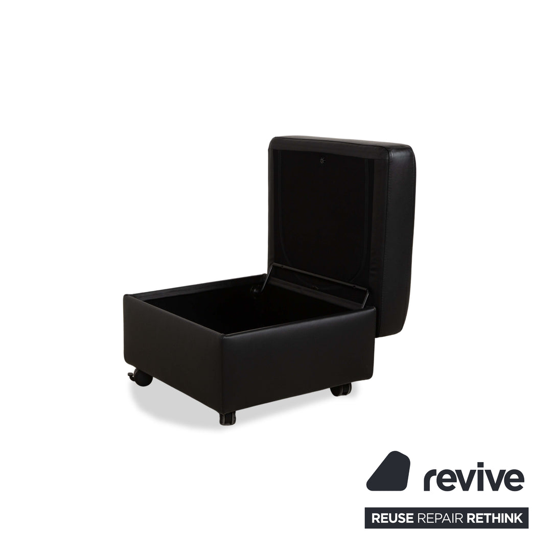Stressless Arion Leder Hocker Schwarz manuelle Funktion Stauraum
