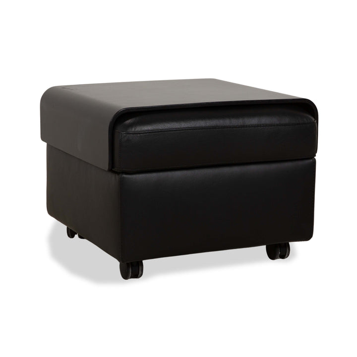 Stressless Arion Leder Hocker Schwarz manuelle Funktion Stauraum