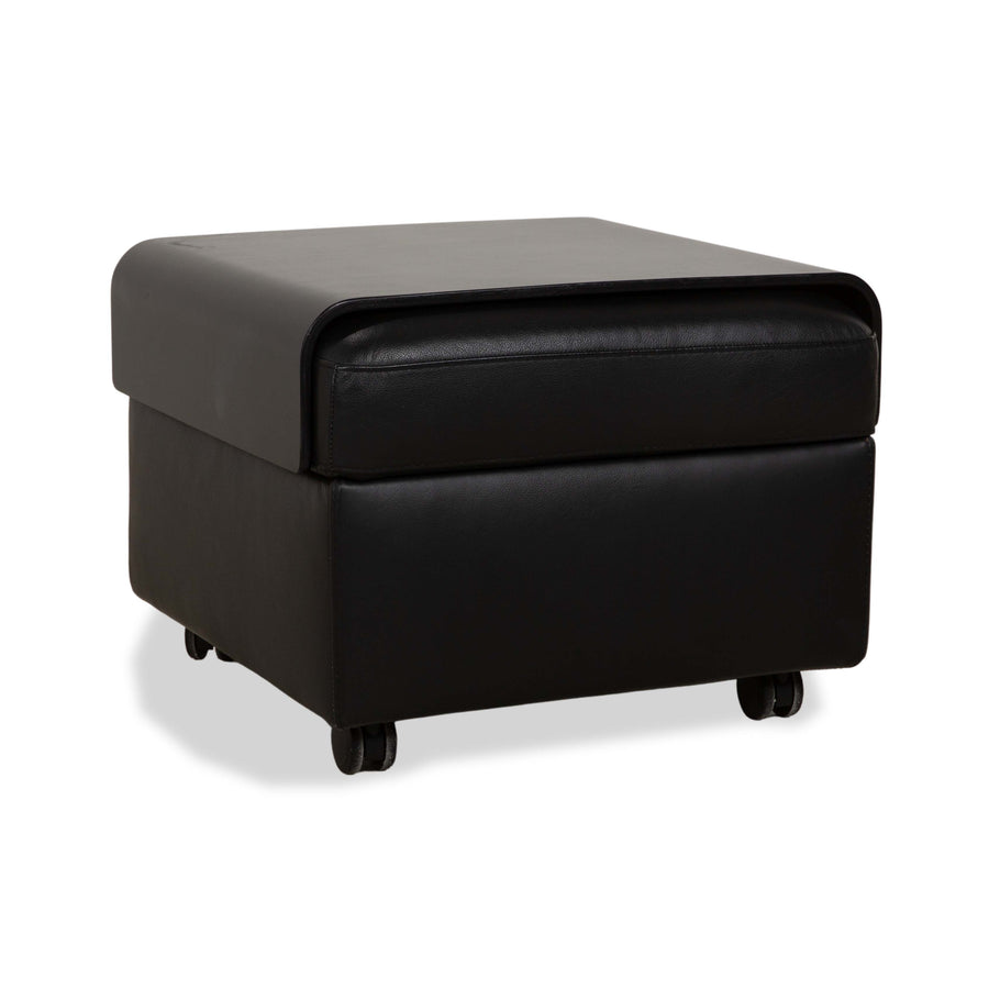 Stressless Arion Leder Hocker Schwarz manuelle Funktion Stauraum