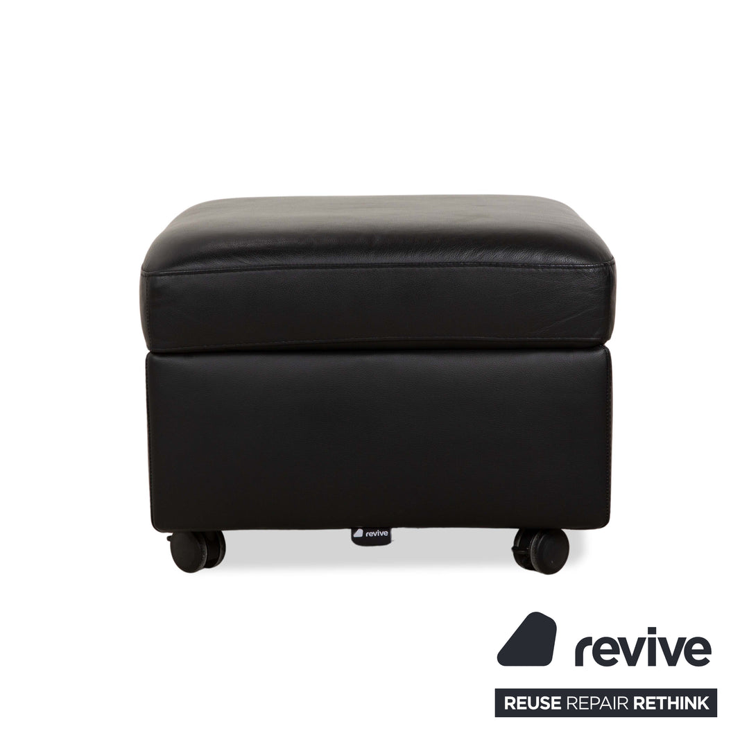 Stressless Arion Leder Hocker Schwarz manuelle Funktion Stauraum