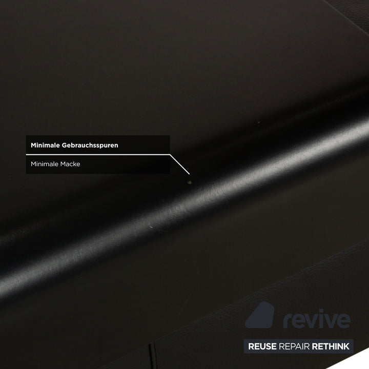 Stressless Arion Leder Hocker Schwarz manuelle Funktion Staufach