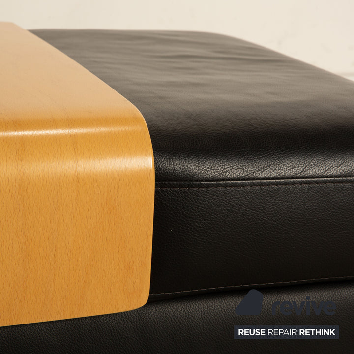 Stressless Arion Leder Hocker Schwarz manuelle Funktion Stauraum