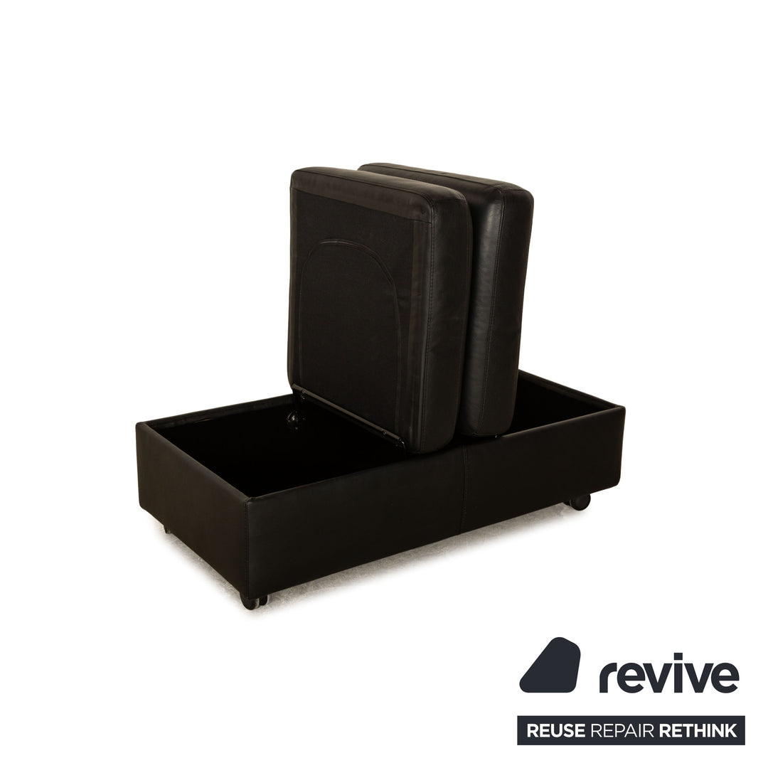 Stressless Arion Leder Hocker Schwarz manuelle Funktion Stauraum