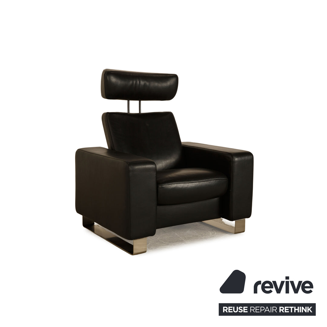 Ensemble de fauteuils en cuir Stressless Arion noir fonction manuelle 2x fauteuils