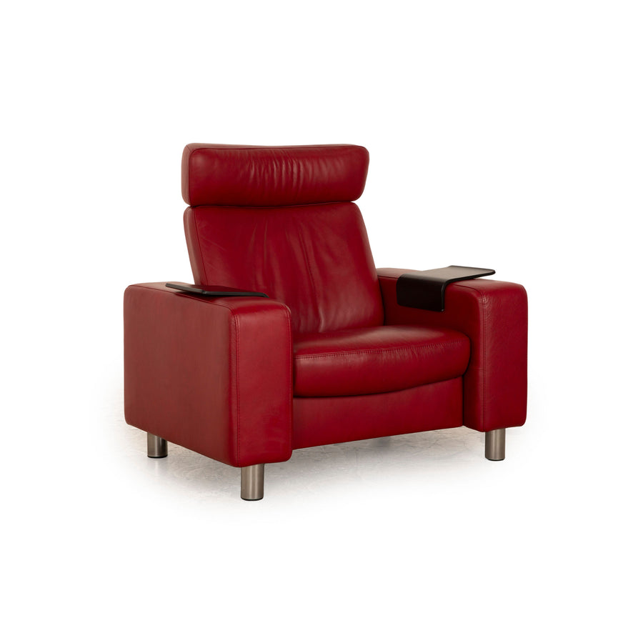 Stressless Arion Leather Armchair Red Manual Function