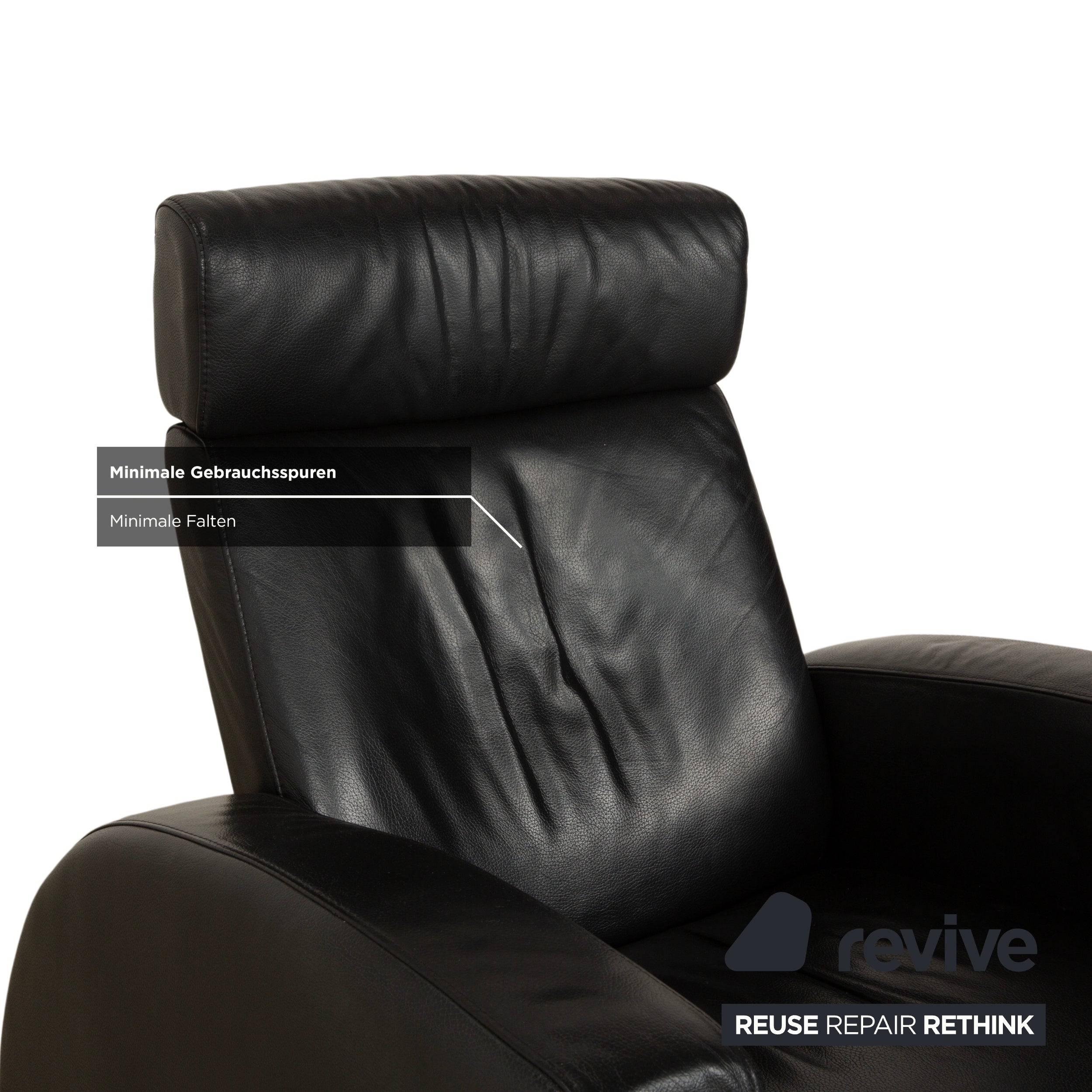 Fauteuil inclinable Stressless Arion en cuir noir à commande manuelle
