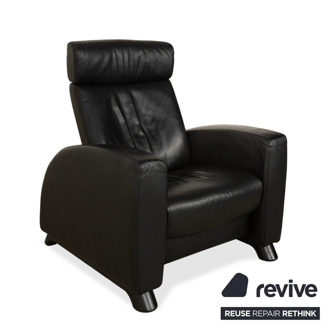 Stressless Arion Leather Recliner Black Manual Function