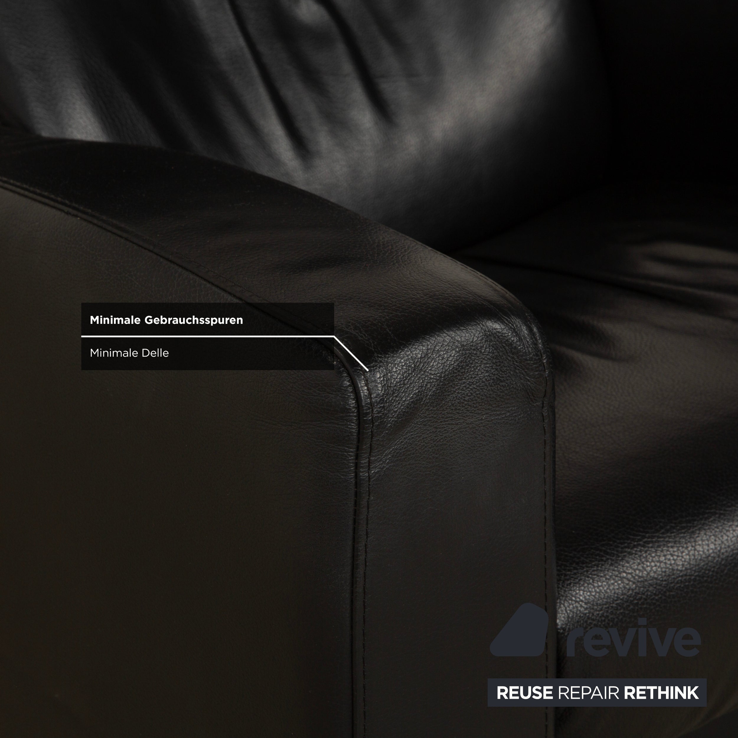 Fauteuil inclinable Stressless Arion en cuir noir à commande manuelle