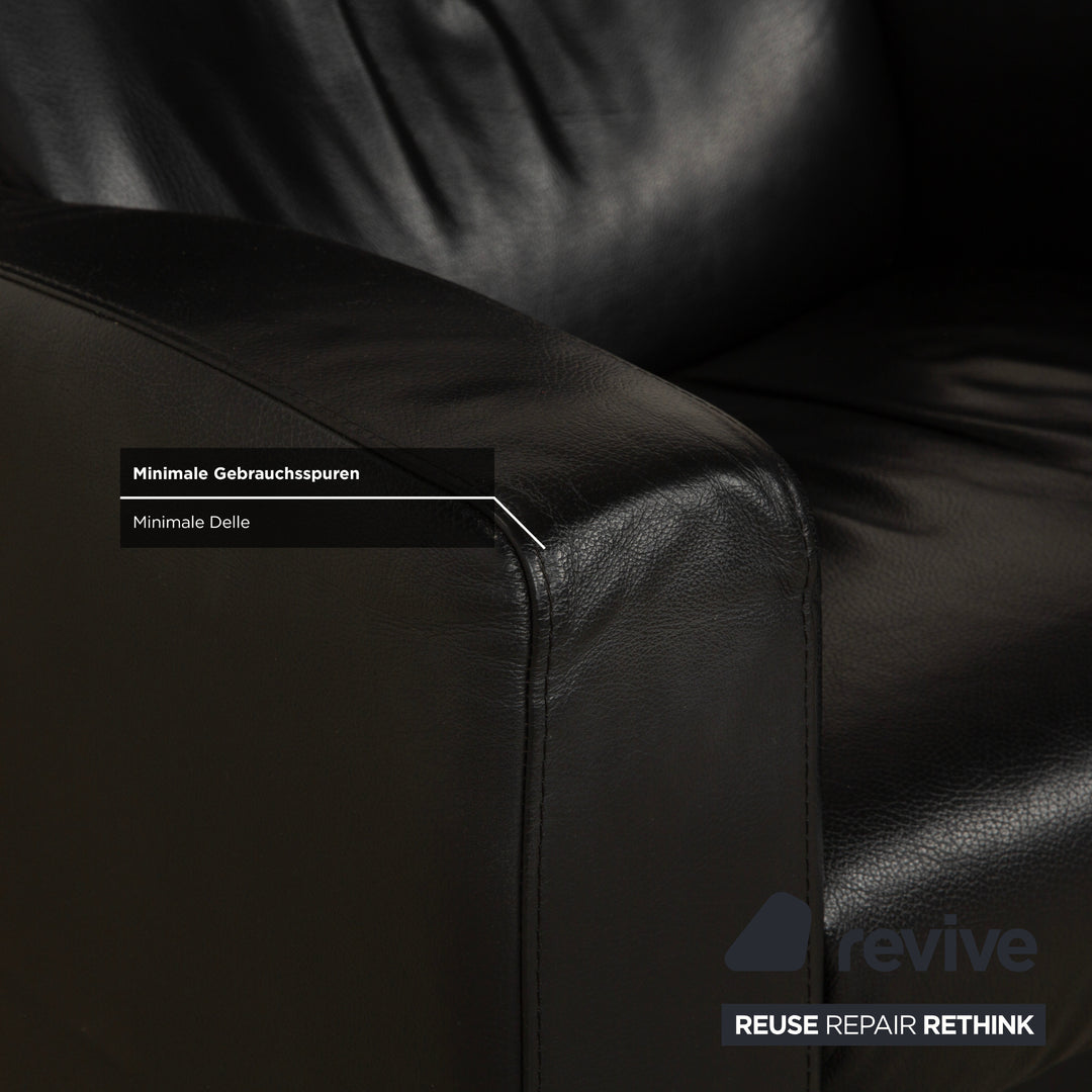 Fauteuil inclinable Stressless Arion en cuir noir à commande manuelle