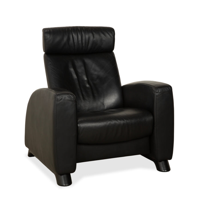 Fauteuil inclinable Stressless Arion en cuir noir à commande manuelle