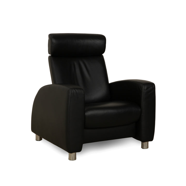 Stressless Arion Leather Armchair Black Manual Function Couch