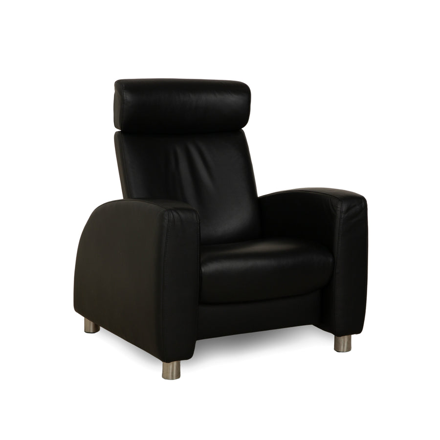 Stressless Arion Leather Armchair Black Manual Function Couch