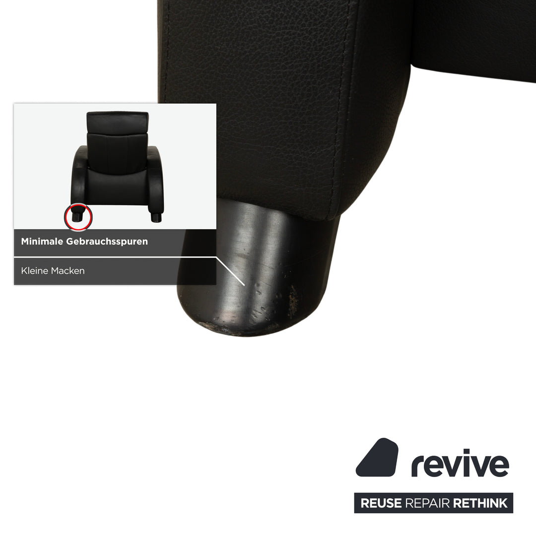 Fauteuil inclinable Stressless Arion en cuir noir à commande manuelle