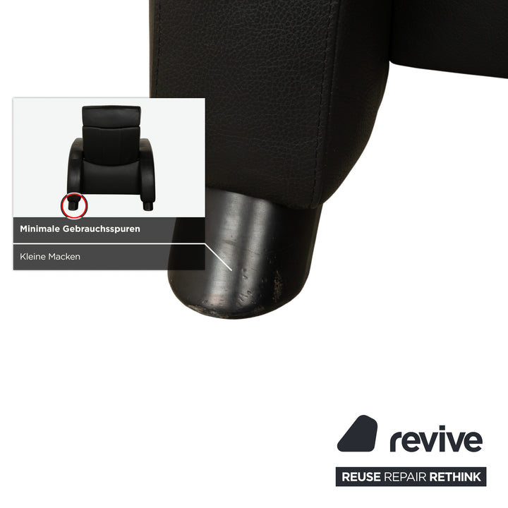Fauteuil inclinable Stressless Arion en cuir noir à commande manuelle