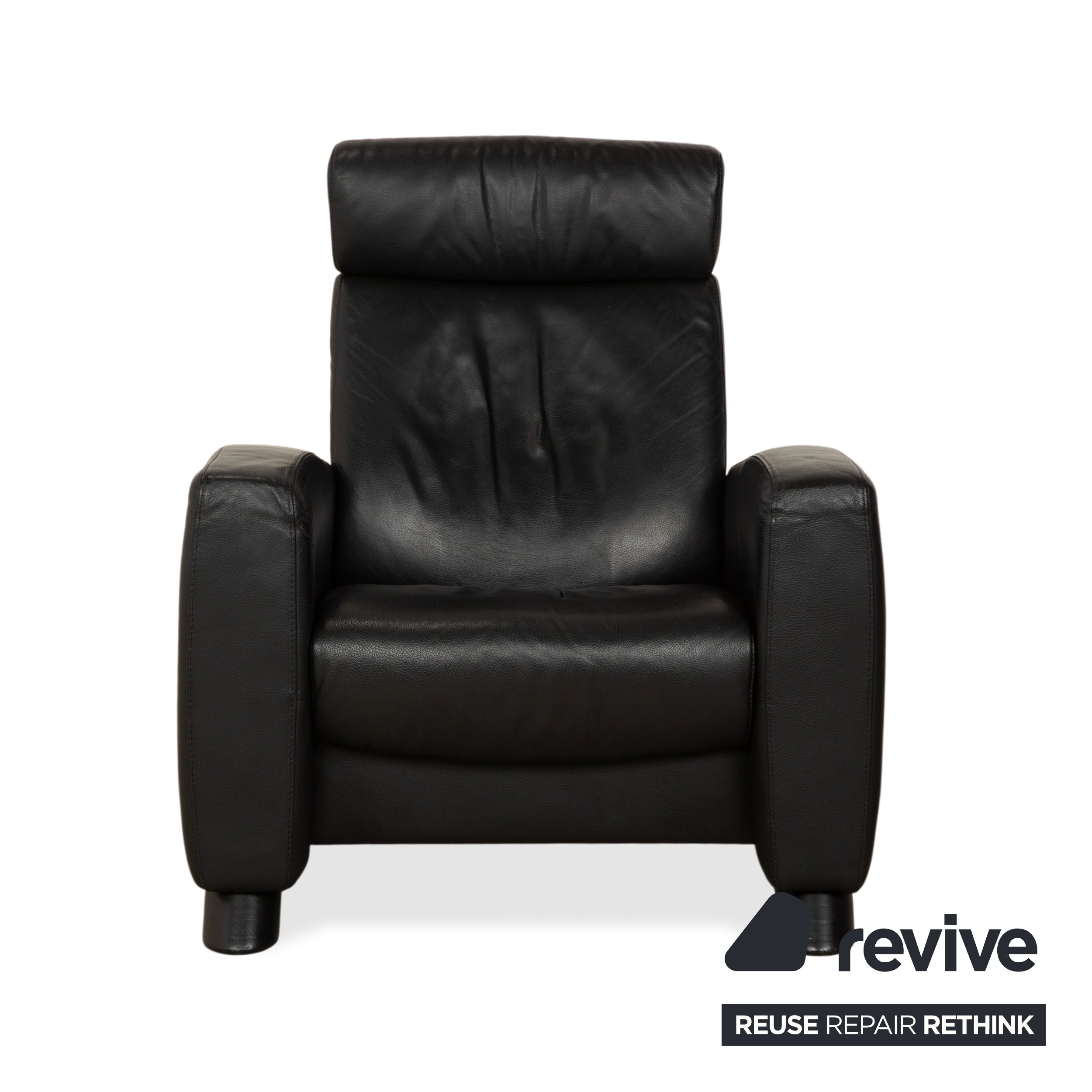 Fauteuil inclinable Stressless Arion en cuir noir à commande manuelle