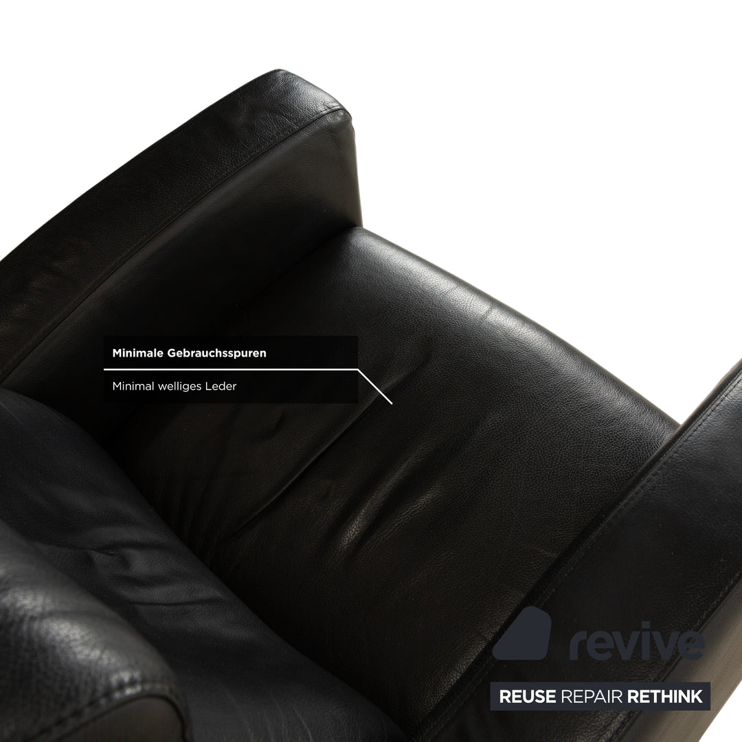 Fauteuil inclinable Stressless Arion en cuir noir à commande manuelle