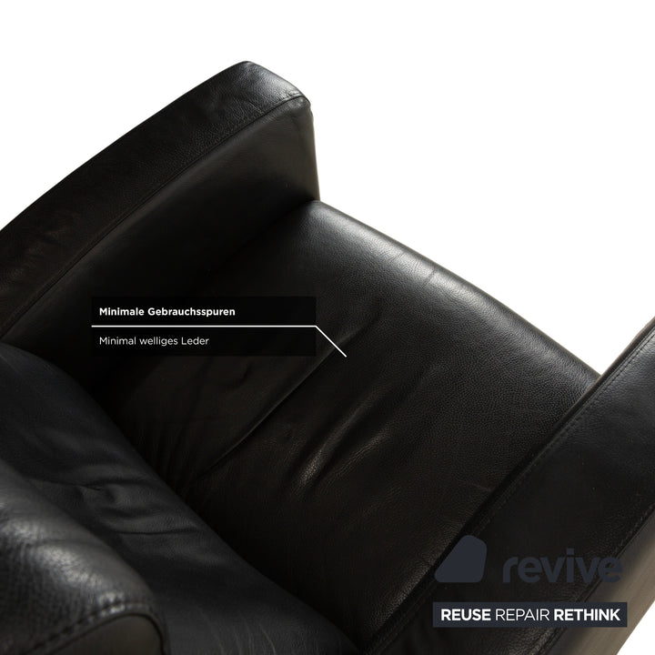 Fauteuil inclinable Stressless Arion en cuir noir à commande manuelle