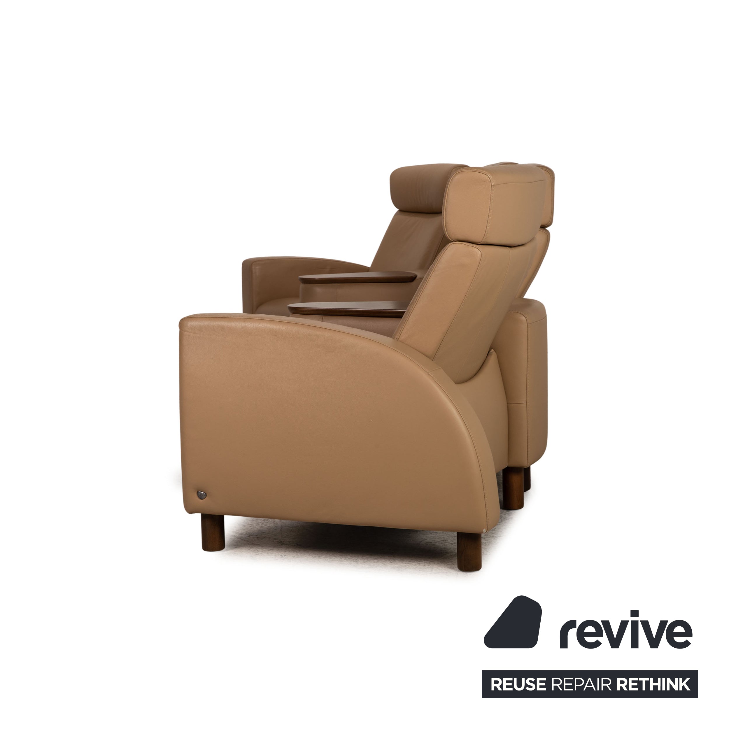 Stressless Arion Leder Sofa Beige Viersitzer Couch Funktion