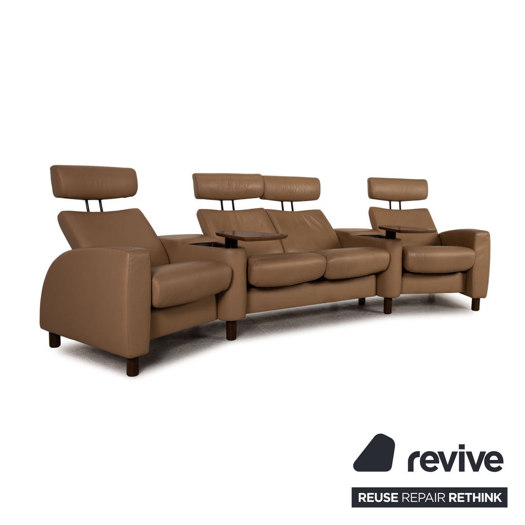 Canapé en cuir stressless Arion beige à quatre places