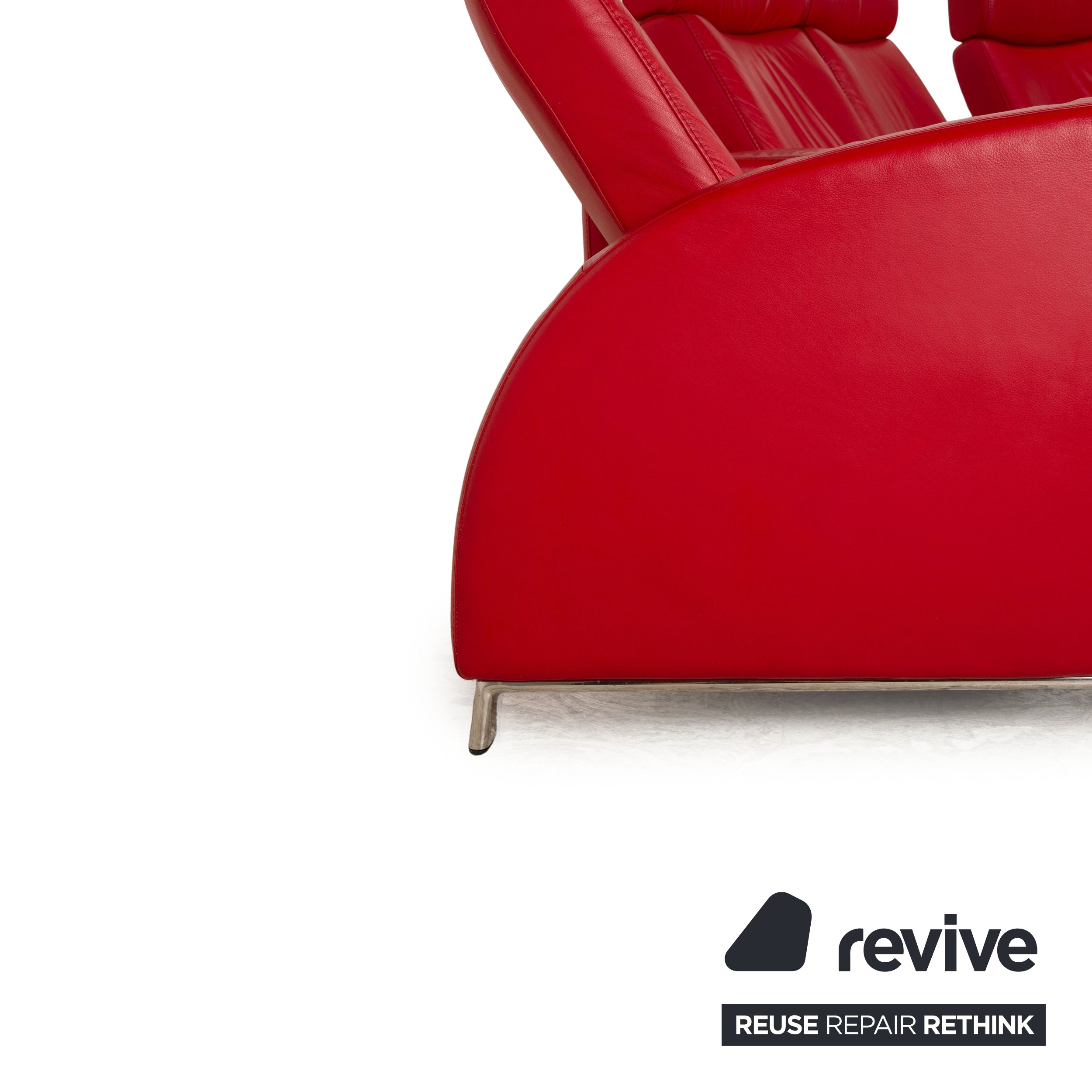 Stressless Arion Canapé en Cuir Rouge Quatre Places Home Cinéma Fonction Relax Fonction Manuelle Canapé