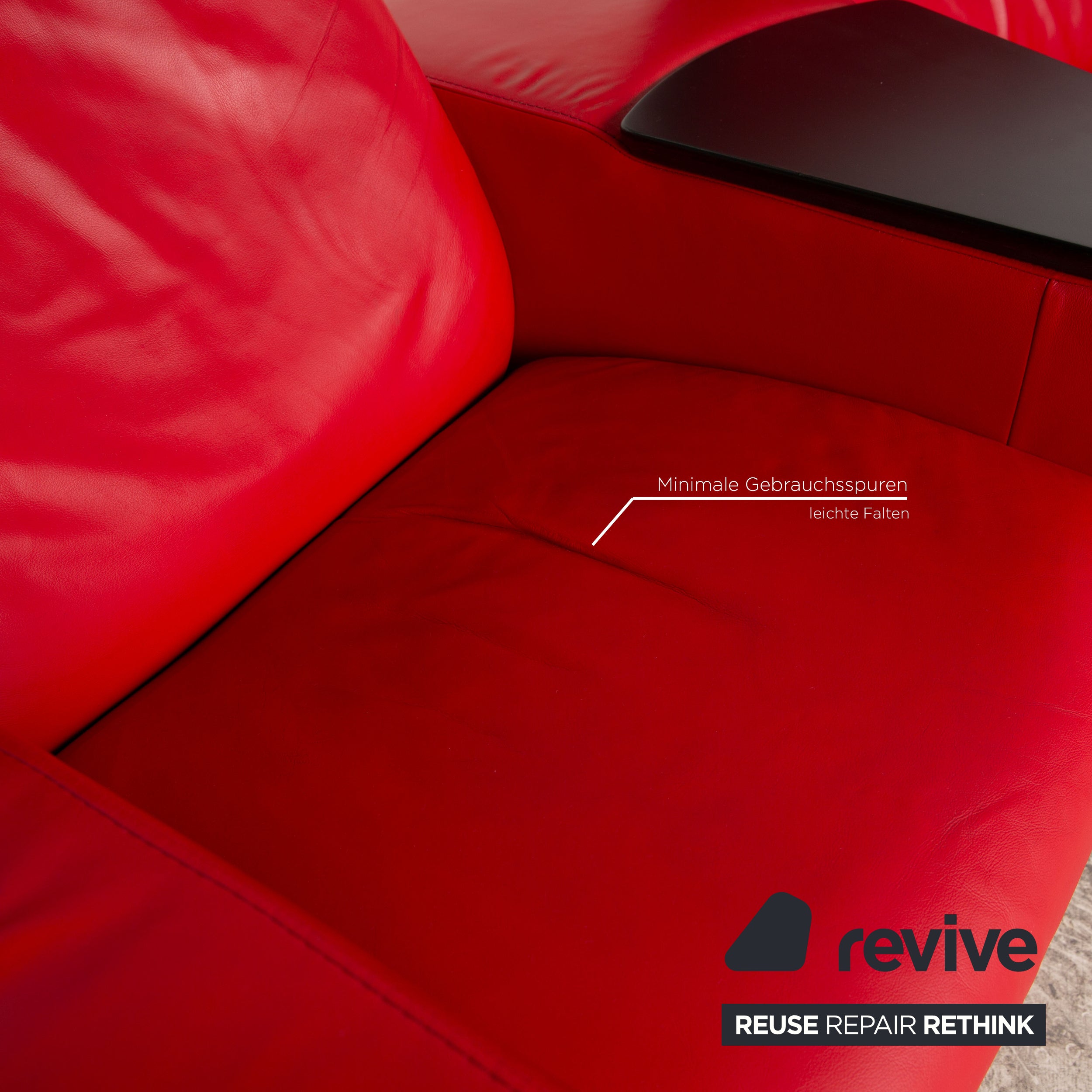 Stressless Arion Canapé en Cuir Rouge Quatre Places Home Cinéma Fonction Relax Fonction Manuelle Canapé
