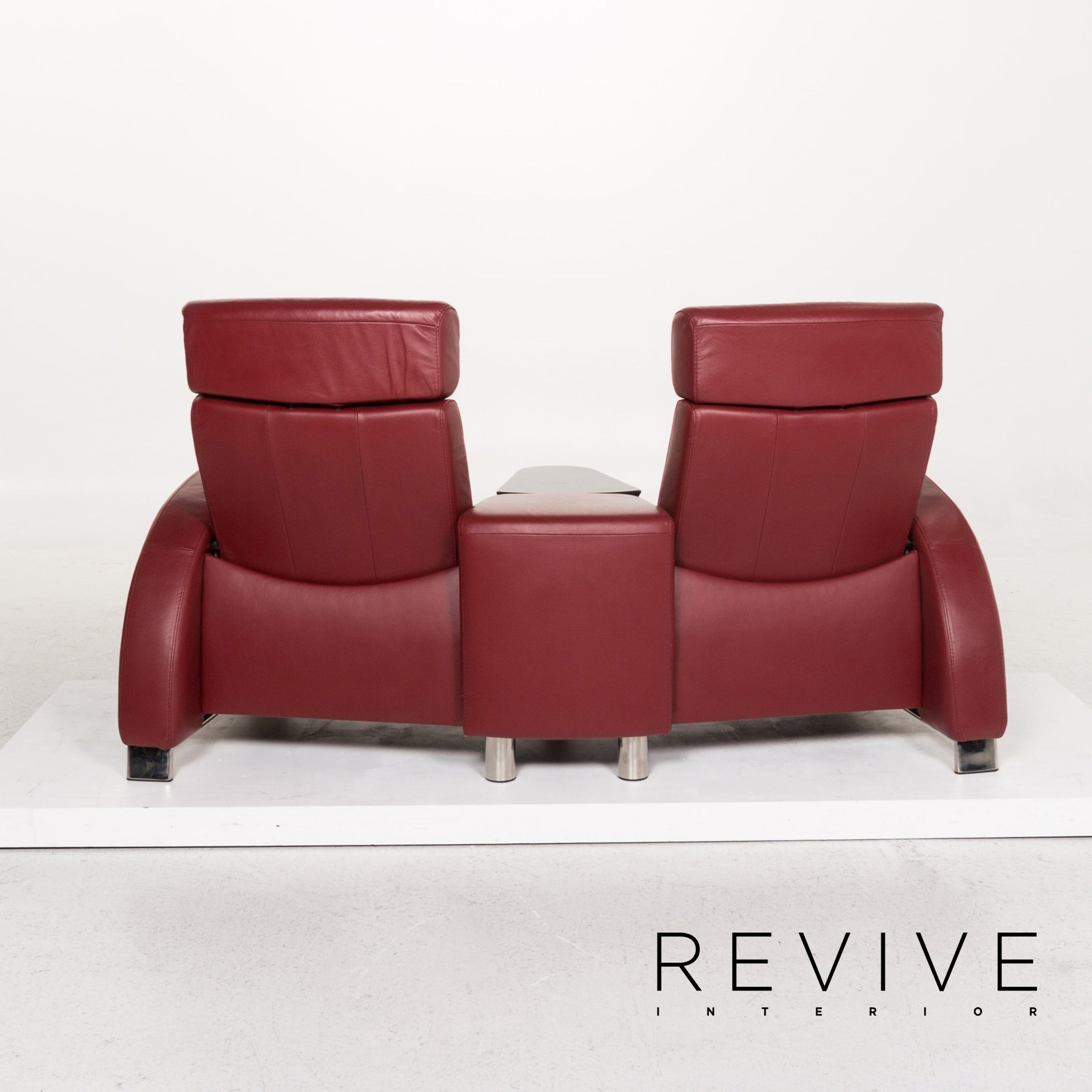 Stressless Arion canapé en cuir rouge deux places fonction canapé #13342