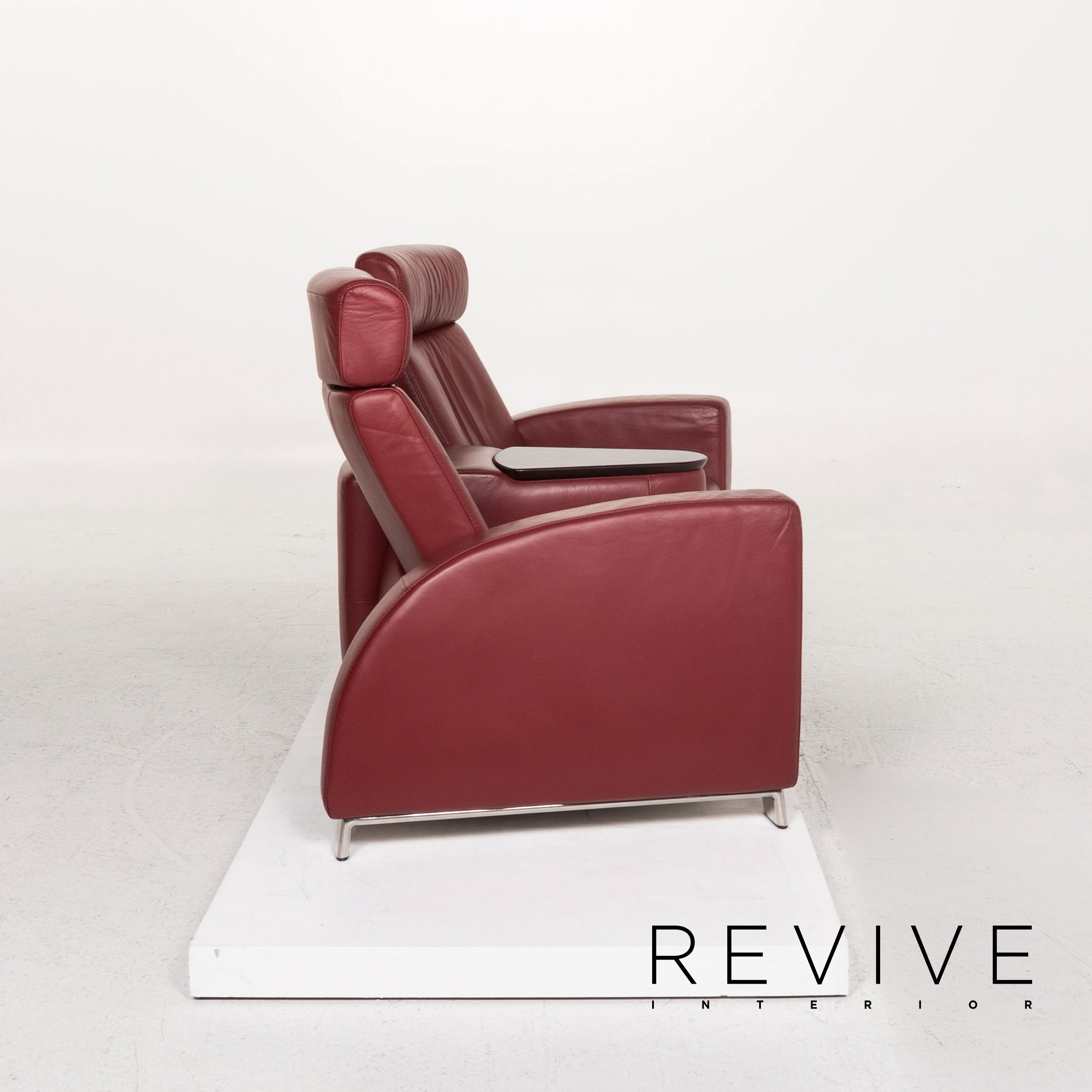 Stressless Arion canapé en cuir rouge deux places fonction canapé #13342