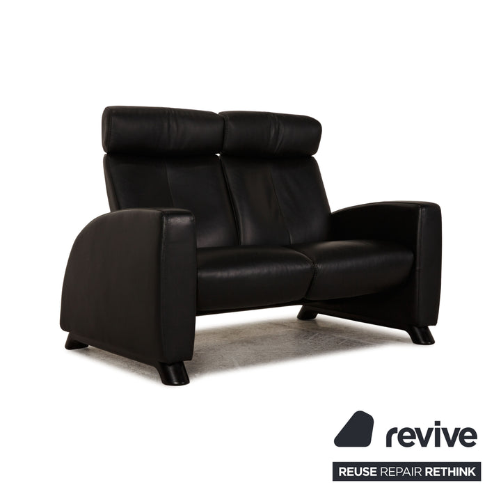 Stressless Arion Leder Sofa Schwarz Zweisitzer Couch Funktion